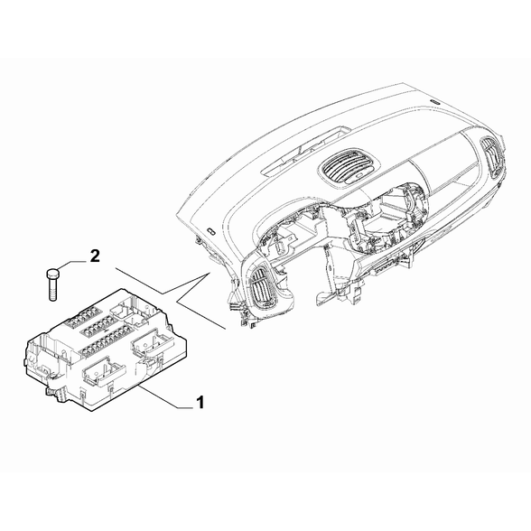 FIAT 500L 2012-2022 Interconnection And Remote Control Switch Screw And Washerassy