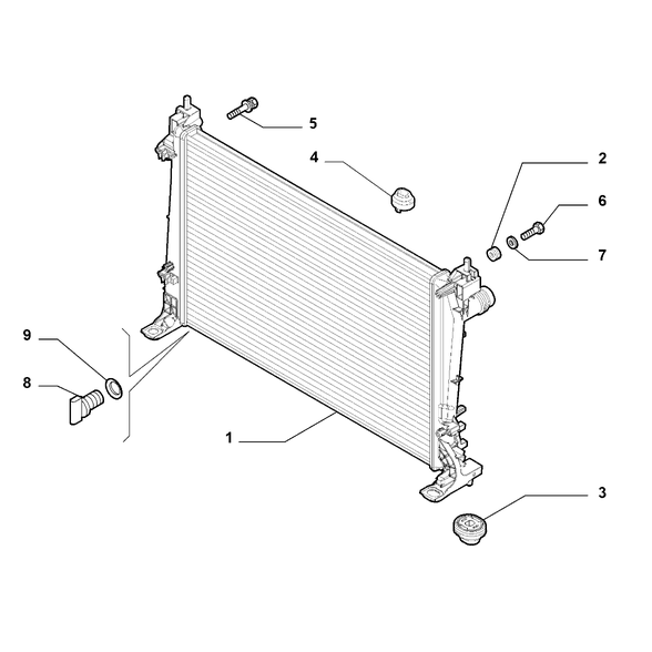 FIAT Doblo 2011-2022 Radiator Seal Gasket