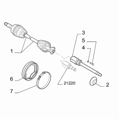 FIAT Abarth 595 2012-Present Axle Shafts Collar