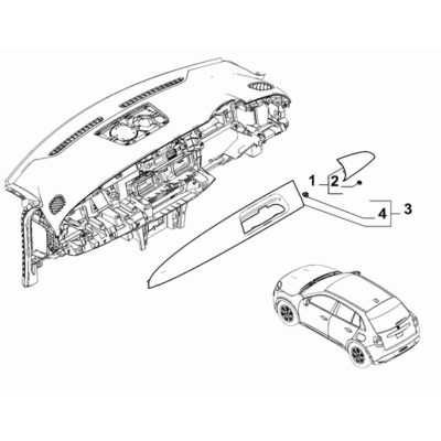 FIAT 600 2023-Present Instrument Panel Clip