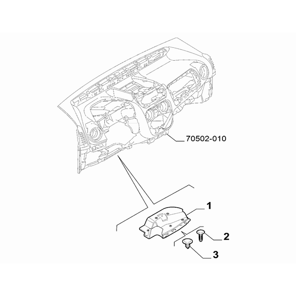 FIAT Fiorino 2007-2021 Instrument Panel Button