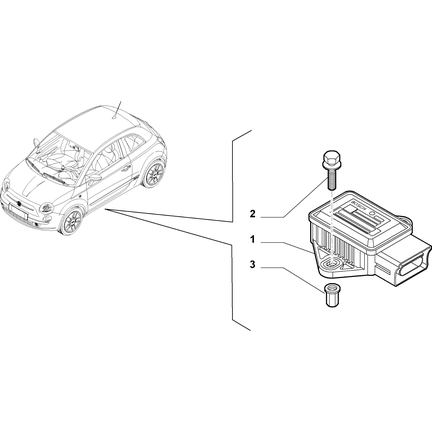 FIAT 500 2016-Present Hydraulic Brake System Rivet