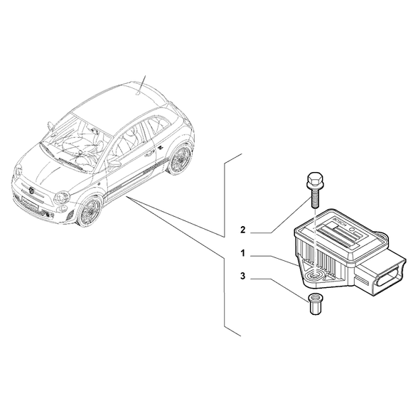 FIAT Abarth 595 2012-Present Hydraulic Brake System Rivet