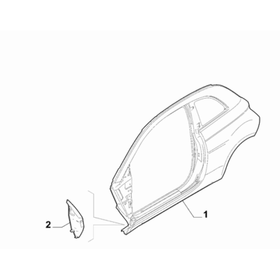 FIAT Abarth 695 2012-Present Bodyshell, Panels (Central Part) Side Panel