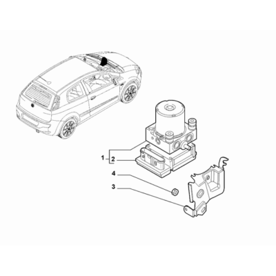 FIAT Abarth Punto Evo 2010-2013 Hydraulic Brake System Nut