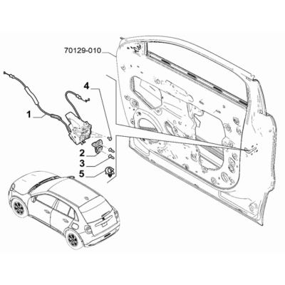 FIAT 600 2023-Present Side Front Doors Screw