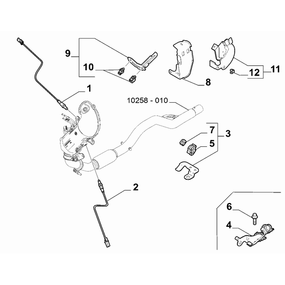 FIAT 500X 2016-Present Exhaust Piping Lambda Probe