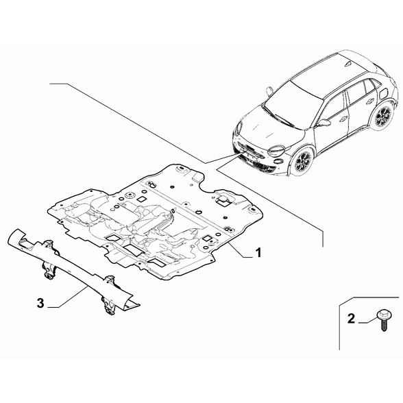 FIAT 600 2023-Present Frame Guards Screw