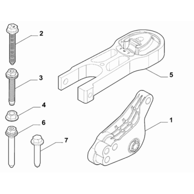 FIAT 600 2023-Present Power Plant Suspensions Screw