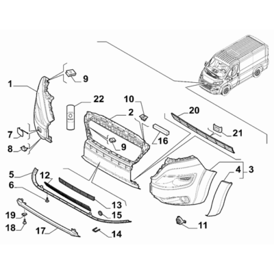 FIAT Ducato 2006-2020 Front Bumper Clip