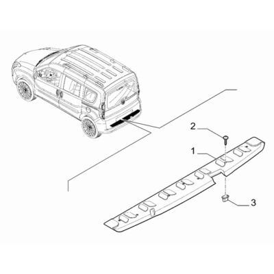 FIAT Fiorino 2022-Present Baggage Compartment Interior Trimming Screw