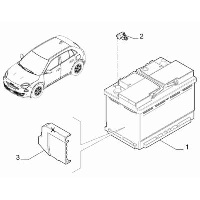 FIAT 600 2023-Present Battery Battery