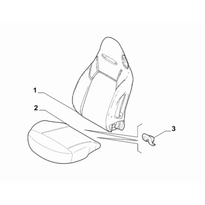 FIAT Abarth 500e 2023-Present Front Seats Ornament