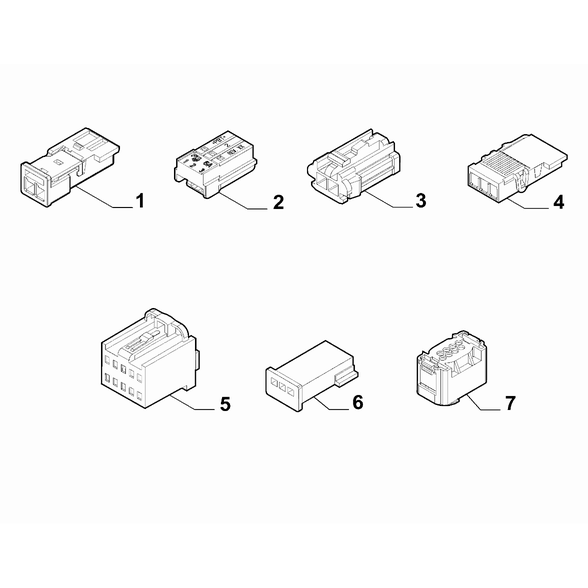 FIAT 500X 2016-Present Cable Assembly Connectors Connector Kit