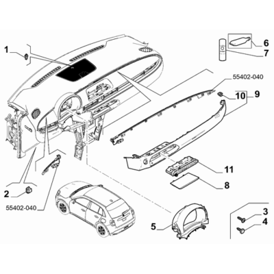 FIAT 600 2023-Present Instrument Panel Plug