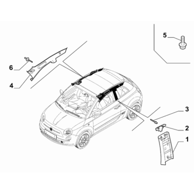 FIAT 500 2016-Present Interior Trim Screw