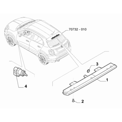 FIAT 500X 2016-Present Signalling Devices Screw