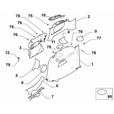 FIAT Doblo 2023-Present Interior Trim Clip