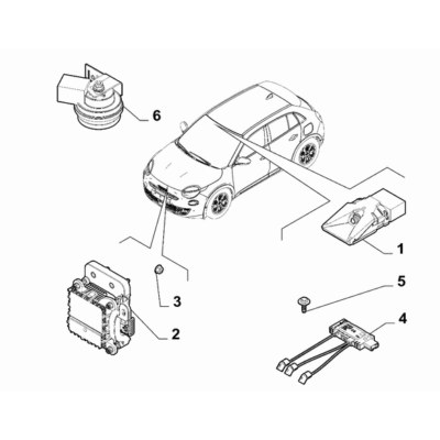 FIAT 600 2023-Present Signalling Devices Camera