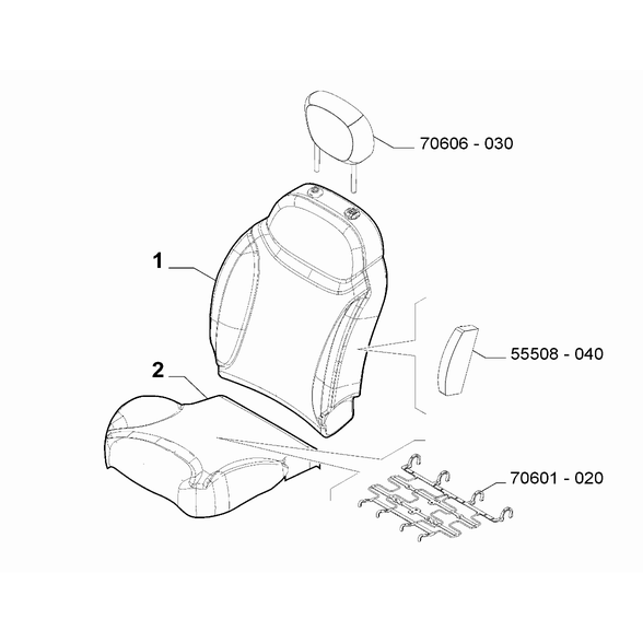 FIAT 500L 2012-2022 Front Seats Padding