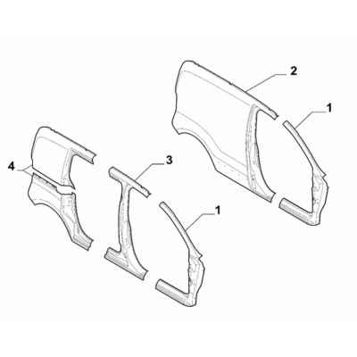 FIAT Fiorino 2022-Present Bodyshell, Panels (Central Part) Metal Lining