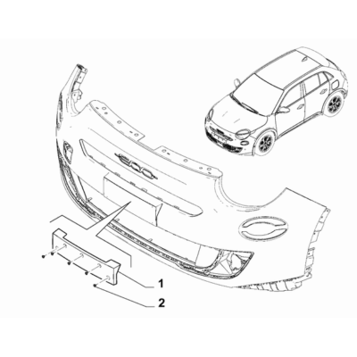 FIAT 600 2023-Present Front Bumper Screw