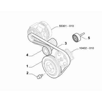 FIAT Fiorino 2007-2021 Miscellaneous Controls (Belts And Pulleys) Driving Pulley
