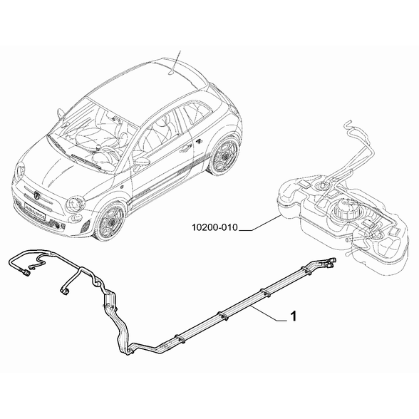 FIAT Abarth 695 2012-Present Fuel Tank Pipeline Pipe