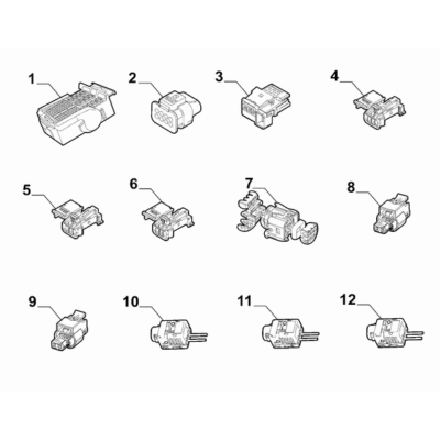 FIAT 500X 2016-Present Cable Assembly Connectors Connector Kit