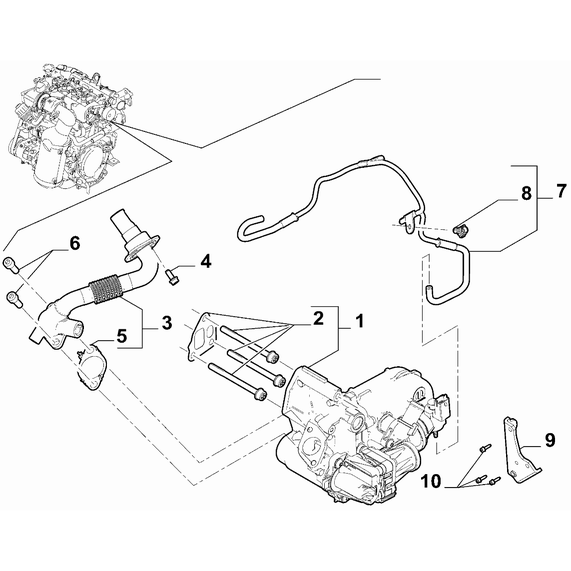 FIAT Fiorino 2022-Present Exhaust Gas Control Device Seal Gasket