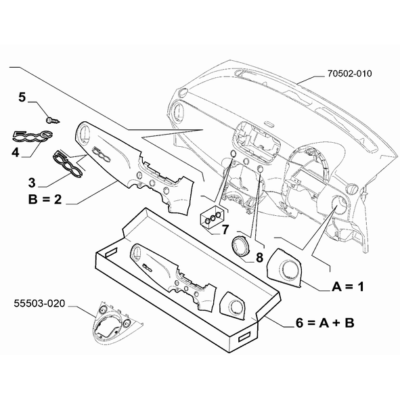 FIAT 500 2016-Present Instrument Panel Screw
