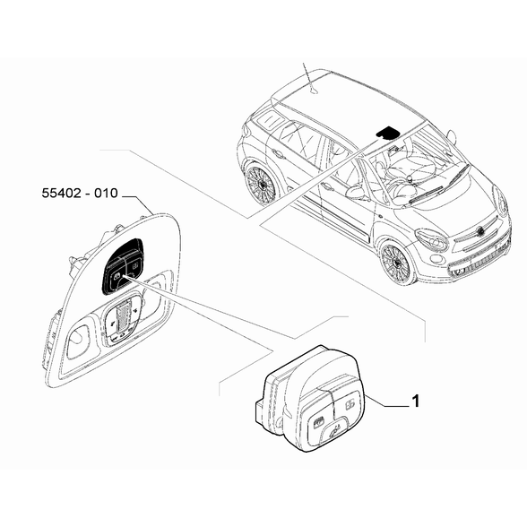 FIAT 500L 2012-2022 Various Control Push Buttons And Switches Switch