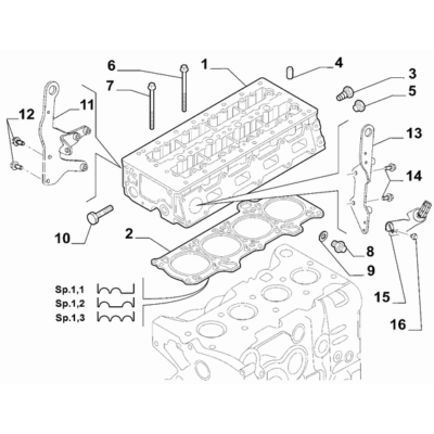 FIAT Ducato 2006-2020 Crankcase And Cylinder Head Screw And Washerassy