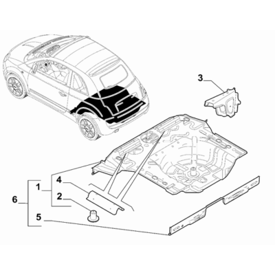 FIAT Abarth 695 2012-Present Floor Pannel Bracket