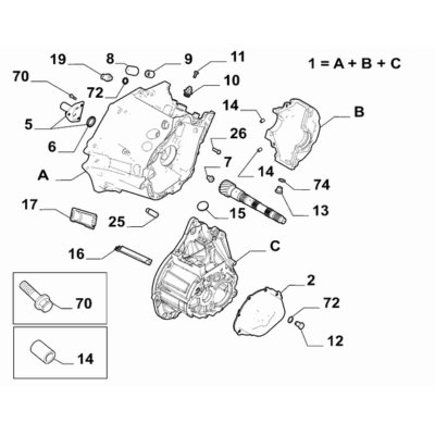 FIAT Doblo 2023-Present Transmission Case And Covers Plug