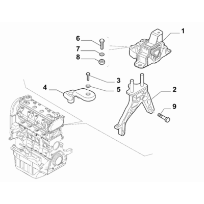 FIAT Fiorino 2007-2021 Power Plant Suspensions Bracket