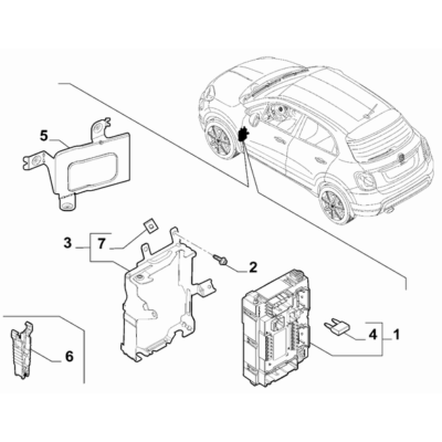 FIAT 500X 2016-Present Interconnection And Remote Control Switch Bracket
