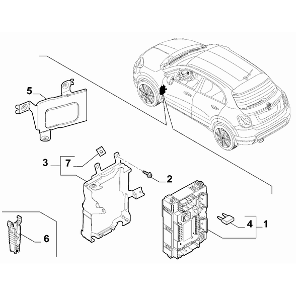 FIAT 500X 2016-Present Interconnection And Remote Control Switch Fuse
