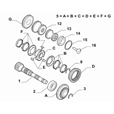 FIAT Doblo 2023-Present Spur Reduction Gearing Screw