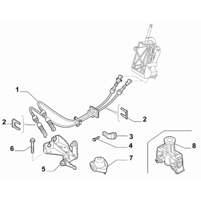 FIAT Abarth 595 2012-Present Transmission Outer Controls Screw