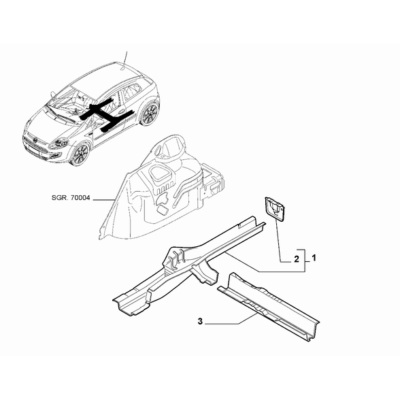 FIAT Abarth Punto Evo 2010-2013 Floor Pannel Plate