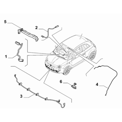 FIAT 500 2016-Present Additional Cables Assemblage Glass Run