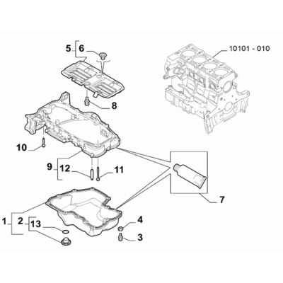 FIAT Fiorino 2022-Present Oil Cap And Base Cover Screw