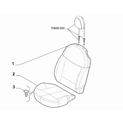 FIAT 500e 2013-Present Front Seat Lining Back Lining