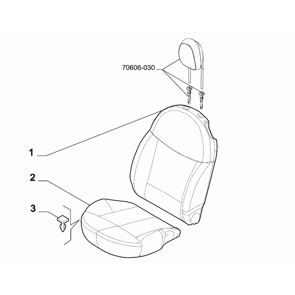 FIAT 500e 2013-Present Front Seat Lining Back Lining