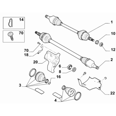 FIAT Doblo 2023-Present Axle Shafts Coupling
