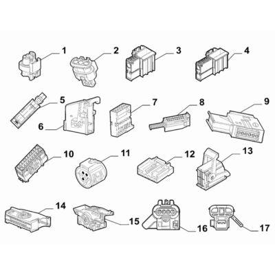 FIAT 500e 2013-Present Cable Assembly Connectors Connector Kit