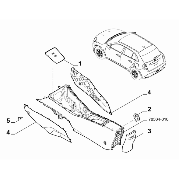 FIAT 600 2023-Present Dashboard (Console) Plug