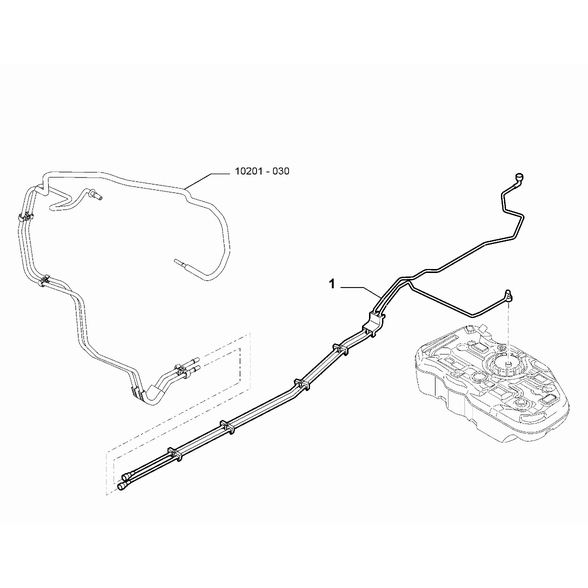 FIAT Abarth Punto Evo 2010-2013 Fuel Tank Pipeline Pipe