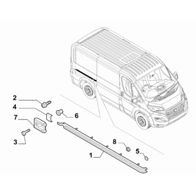 FIAT Ducato 2006-2020 Sliding Doors Seal Gasket